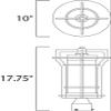 Maxim Lighting Oakville Post Mount Light | Black Oxide Finish | Water Glass Shade | Transitional Outdoor Post Mount Light | Ideal for Driveways & Garden Pathways | 65780WGBO view 2