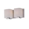Maxim Lighting Wrap 2-Light Bath Vanity Light | Polished Chrome Finish | Satin White Glass Shade | Bathroom Vanity Light | 11252SWPC view 1