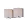 Maxim Lighting Wrap 2-Light Bath Vanity Light | Polished Chrome Finish | Satin White Glass Shade | Bathroom Vanity Light | 11252SWPC view 3