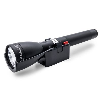MagLite ML150LRX LED Rechargeable Flashlight 1082 Lumens, 458m Beam Distance, Matte Non-Slip Tactical Grip Black