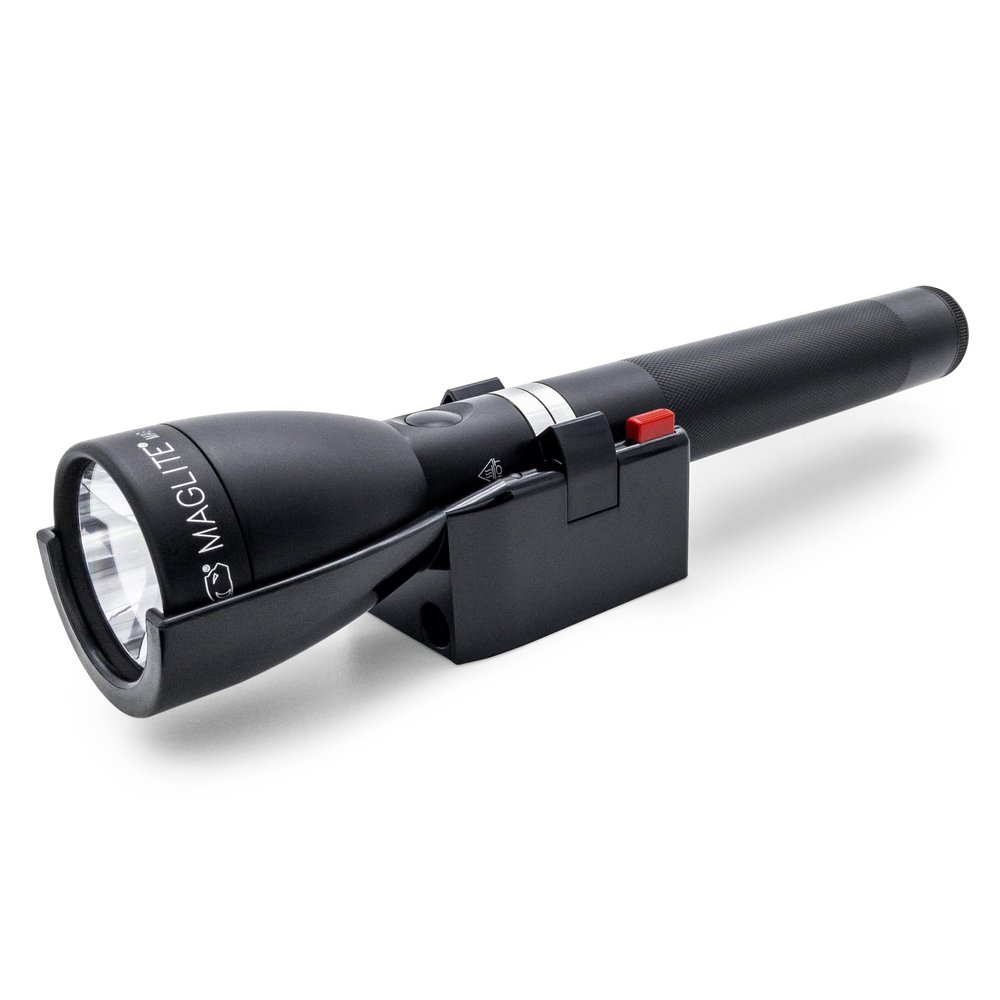 MagLite ML150LRX LED Rechargeable Flashlight 1082 Lumens, 458m Beam Distance, Matte Non-Slip Tactical Grip Black