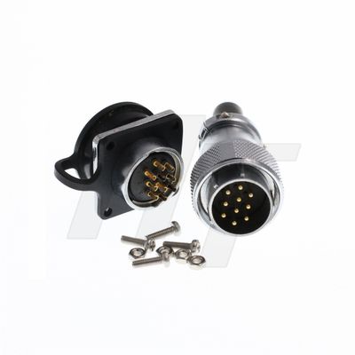 HangTon HS24 500V 10A High Power Industrial Connector Male Plug Female Panel Mount Socket (10 Pin)
