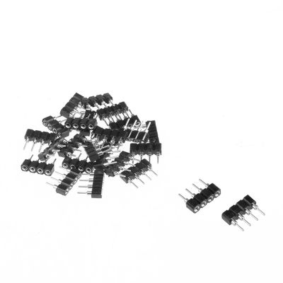 uxcell 25pcs 4 Pin Male to Female Plug Header Adapter Connector Black