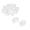 uxcell 100pcs Silicone Plug Fit 3528 8mm Wide LED Tube Strip Light End Cap Cover w 2 Holes White view 1