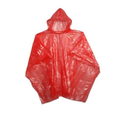Sara Glove Emergency Red Rain Ponchos - Lightweight & Disposable 10 Pack