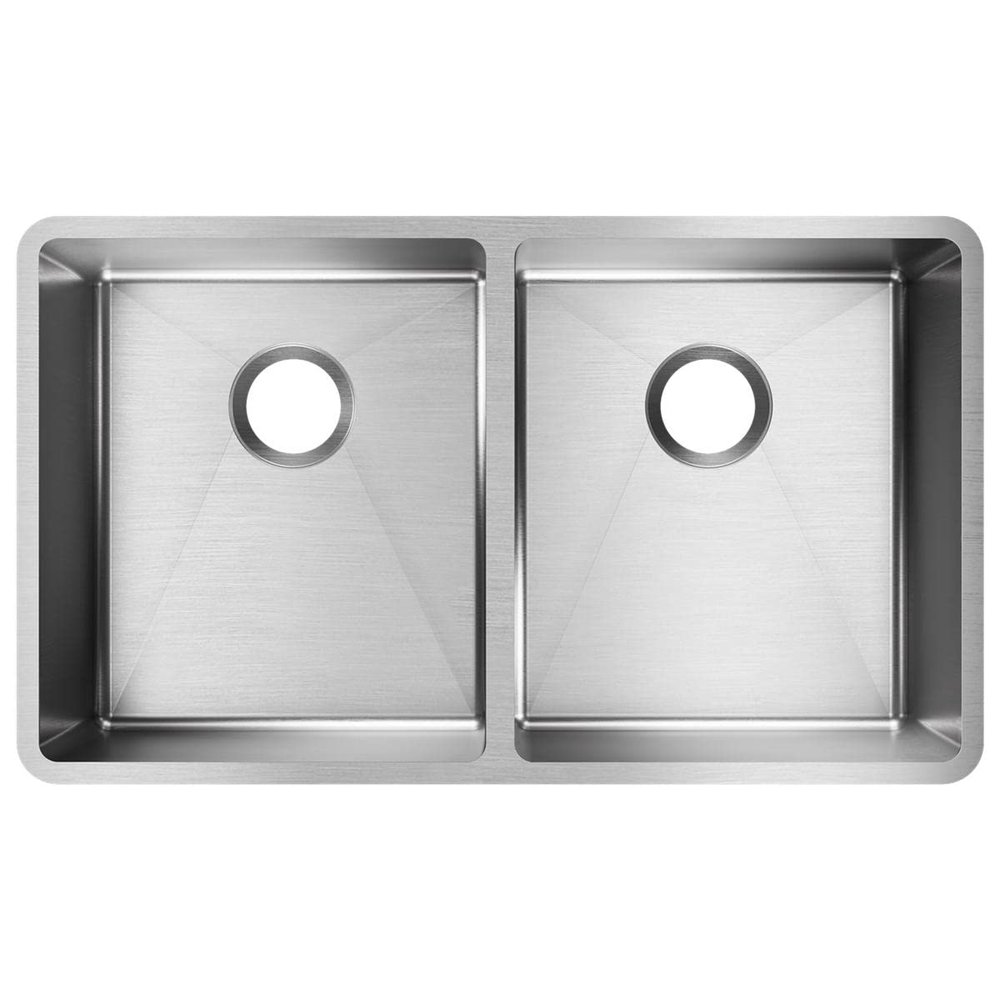 Elkay Crosstown 18 Gauge Stainless Steel 31-1/2" x 18-1/2" x 9" Equal Double Bowl Undermount Sink