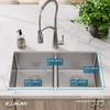 Elkay Crosstown 18 Gauge Stainless Steel 31-1/2" x 18-1/2" x 9" Equal Double Bowl Undermount Sink view 4