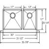 Elkay ECTRUF32179R Crosstown 60/40 Double Bowl Farmhouse Stainless Steel Sink view 2