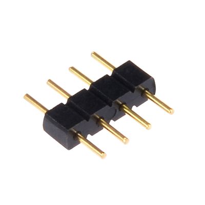 uxcell 100pcs 4 Pin Male to Male Plug Header Adapter Connector Fit RGB/3528/5050 LED Chip Strip Black