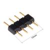 uxcell 100pcs 4 Pin Male to Male Plug Header Adapter Connector Fit RGB/3528/5050 LED Chip Strip Black view 2