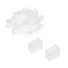 uxcell 50pcs Silicone Plug Fit 3528 8mm Wide LED Tube Strip Light End Cap Cover White view 1