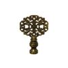 Royal Designs, Inc. Floral Filigree Design Finial for Lamp Shade, F-5066AB-1, Antique Brass view 1