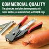 LEM Products Spring-Loaded Hog Ring Pliers, 100 Galvanized Steel Rings, Red and Black view 3