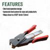 LEM Products Spring-Loaded Hog Ring Pliers, 100 Galvanized Steel Rings, Red and Black view 4