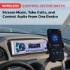 Pyle Marine Bluetooth Stereo Radio - 12v Single DIN Style Boat In dash Radio Receiver System with Built-in Mic, Digital LCD, RCA, MP3, USB, SD, AM FM Radio, Remote Control, White - PLMRB29W view 2