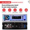 Pyle Marine Bluetooth Stereo Radio - 12v Single DIN Style Boat In dash Radio Receiver System with Built-in Mic, Digital LCD, RCA, MP3, USB, SD, AM FM Radio, Remote Control, White - PLMRB29W view 3