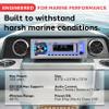Pyle Marine Bluetooth Stereo Radio - 12v Single DIN Style Boat In dash Radio Receiver System with Built-in Mic, Digital LCD, RCA, MP3, USB, SD, AM FM Radio, Remote Control, White - PLMRB29W view 4