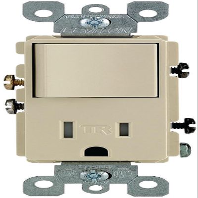 Leviton S01-T5625-ISP 15 Amp Ivory Single Pole Switch & Receptacle Combination