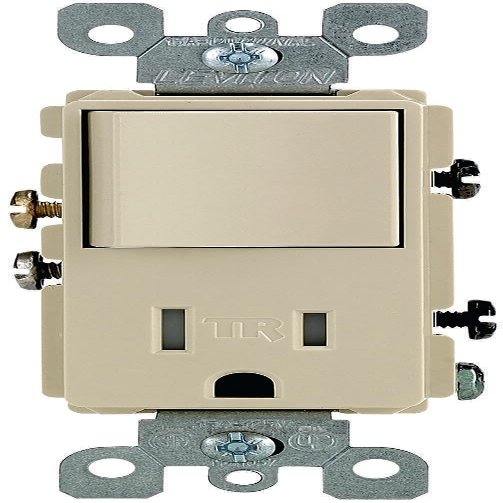 Leviton S01-T5625-ISP 15 Amp Ivory Single Pole Switch & Receptacle Combination
