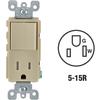 Leviton S01-T5625-ISP 15 Amp Ivory Single Pole Switch & Receptacle Combination view 2