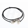 HangTon RG174 Right Angle BNC Jumper RF Coax Signal BNC Male to Male Adapter Cable Nickel Plated Low Loss 50Ohm Black (9.8ft / 3meter) view 1