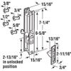 Prime-Line C 1134 Patio Door Flush Handle, Chrome Pull, Keeper, Mid-Body Latch, Keyed (Single Pack) view 2