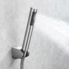 KES Bathroom Handheld Shower Head with Extra Long Hose and Bracket Holder Brushed Stainless Steel, LP150-BS view 2
