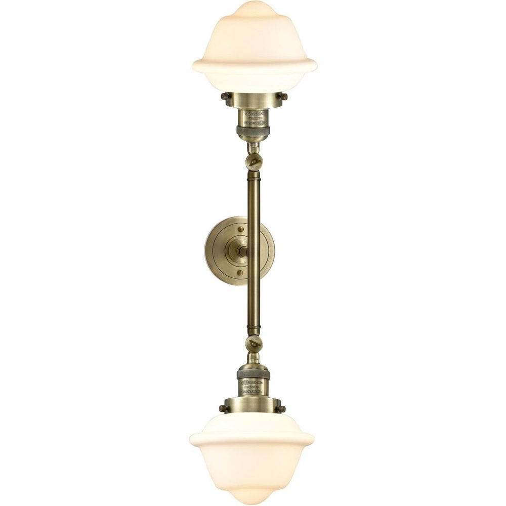 Innovations 208-AB-G531 2 Light Bathroom Fixture, Antique Brass