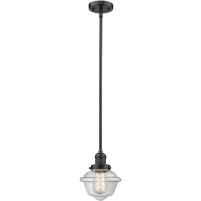 Innovations 201S-OB-G532-LED Asian Inspired LED Mini Pendant from Franklin Restoration Collection in Bronze/Dark Finish,