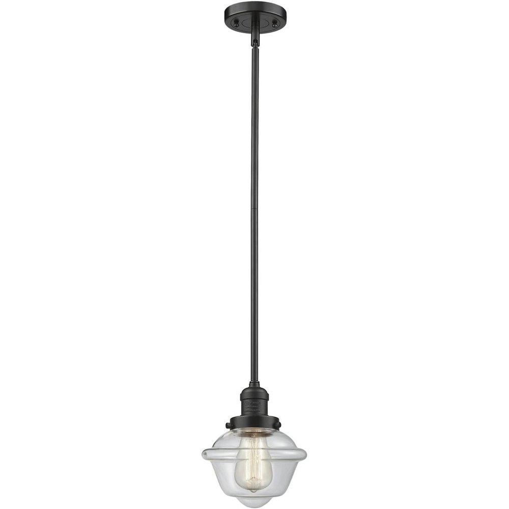 Innovations 201S-OB-G532-LED Asian Inspired LED Mini Pendant from Franklin Restoration Collection in Bronze/Dark Finish,