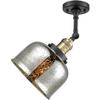 Innovations 201F-BAB-G78-LED Transitional LED Semi-Flush Mount from Franklin Restoration Collection in Black Finish, view 2