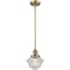 Innovations 201S-BB-G534-LED Transitional LED Mini Pendant from Franklin Restoration Collection in Brass Finish, view 1