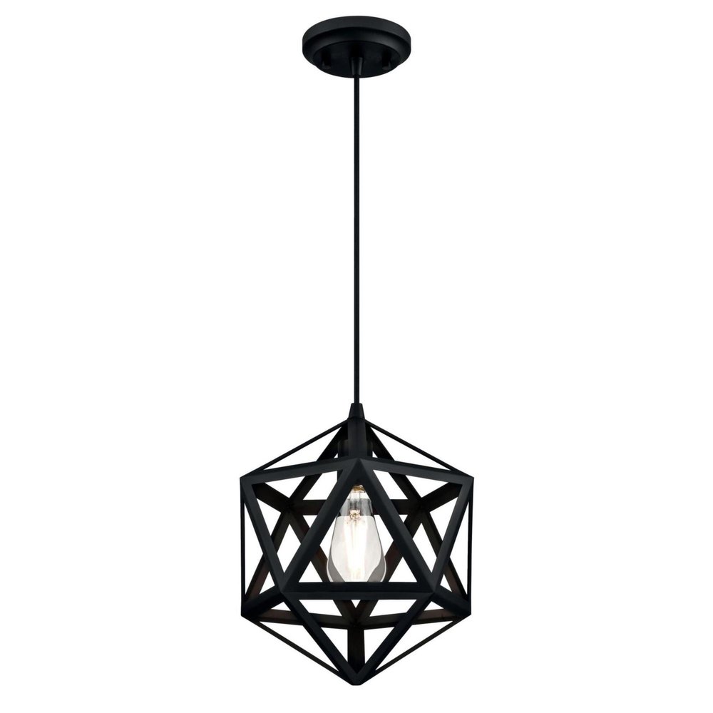 Westinghouse 6355700 One-Light Indoor, Matte Black Finish Pendant