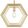 Westinghouse Lighting 6351200 Holly One-Light Indoor Pendant, Champagne Brass Finish view 2