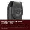 Occidental Leather Clip-On Expandable Phone Holster - Black - Made in USA view 2