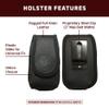 Occidental Leather Clip-On Expandable Phone Holster - Black - Made in USA view 3