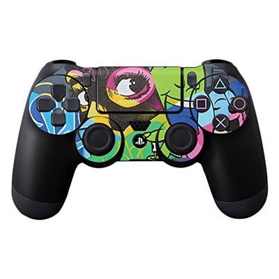 MightySkins Skin Compatible with Sony PS4 Controller - Spray Faces | Protective, Durable, and Unique Vinyl Decal wrap Cover | Easy to Apply, Remove, and Change Styles | Made in The USA