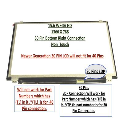 New LCD Panel! Compatible With NT156WHM-N42 Screen Glossy/Matte 15.6 1366X768 Slim HD