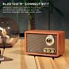 Victrola Willow  Retro Wood Bluetooth Radio with Built-in Speakers: Elegant & Vintage Design, Rotary AM/FM Tuning Dial, Bass & Treble Control, Wireless Streaming (Walnut) view 3