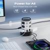 Power Strip Tower Surge Protector, JACKYLED 12 Outlets 6 USB (2 USB C) Charging Station, Extension Cord with Multiple Outlets, 1050J 1625W/13A Outlet Extender 6.5ft Extension Cord for Home Office view 2