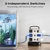 Power Strip Tower Surge Protector, JACKYLED 12 Outlets 6 USB (2 USB C) Charging Station, Extension Cord with Multiple Outlets, 1050J 1625W/13A Outlet Extender 6.5ft Extension Cord for Home Office view 4