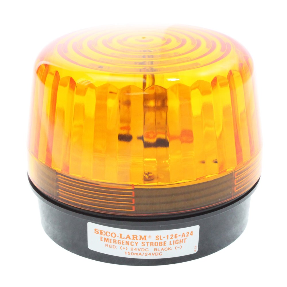 Seco-Larm Enforcer Xenon Strobe Light, 24VDC, Amber Lens (SL-126-A24Q/A) by Seco-Larm