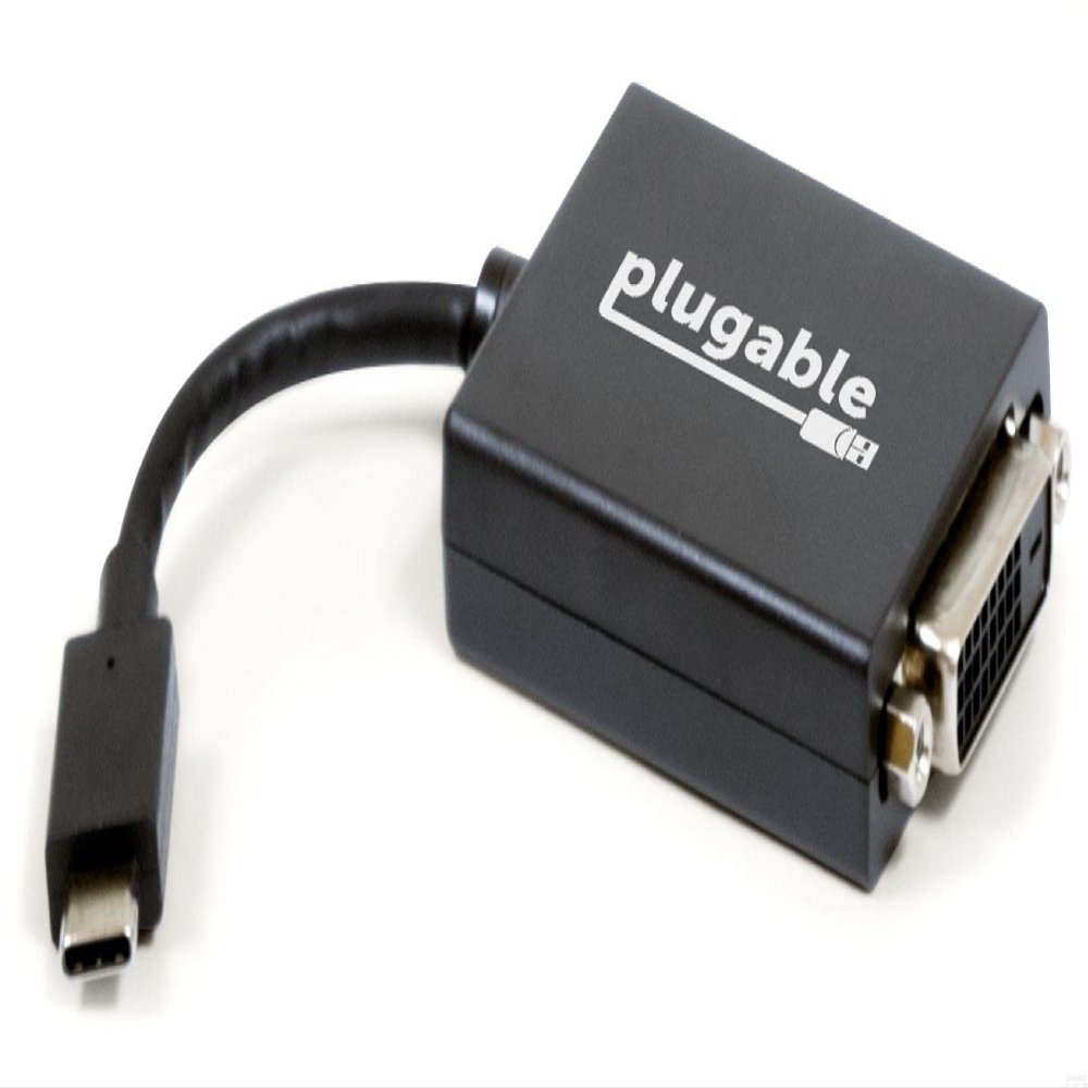 Plugable USB C to DVI Adapter - Standardize Legacy DVI Displays Across Modern USB-C Laptops Without Drivers - Compatible with M1/M2/M3/M4/M5 Mac and Windows PCs
