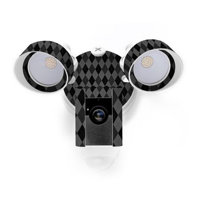 MightySkins Skin Compatible with Ring Floodlight Cam - Black Argyle | Protective, Durable, and Unique Vinyl Decal wrap Cover | Easy to Apply, Remove, and Change Styles | Made in The USA
