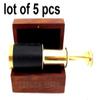 NAUTICAL VINTAGE MARITIME BRASS 6'' PIRATES SPYGLASS TELESCOPE WITH WOODEN BOX view 1