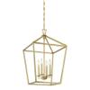 Savoy House 1-321-4-322 Townsend Traditional Open Frame Pendant Light Fixture, 4-Light 240 Total Watts, 26" H x 17" W, Warm Brass view 3