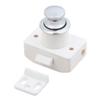 Man Ship - Marine Push Button Latch  304 Stainless Steel, Round Cabinet Latch with Spacer Ring & Plate  Silver Finish  Fits 1/2" to 1" Door Thickness 7100S view 1