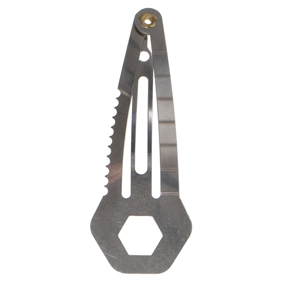 Single or Set of 3 Mini Tactical Multitool Hair Clip Multiple Use Functions Wrench/Screwdriver/Ruler/Cutter Made from Stainless Steel