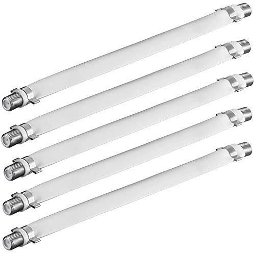 Ancable Flat Coaxial RG6 F Type Jumper Cable for Windows and Doors 5pack