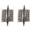 Adonai Hardware Brass Decorative Hinge (Supplied as 2 Pieces per Pack, with Matching Screws) (4" x 4", Antique Brushed Nickel) view 1